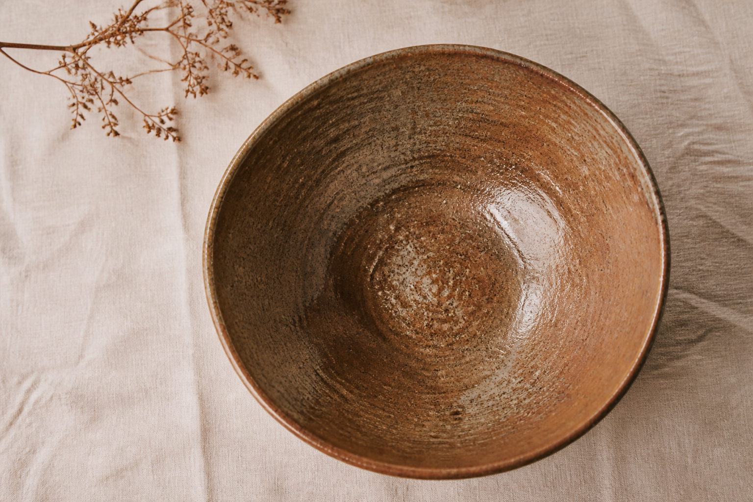Nordic Serving Bowl, ash-glazed stoneware